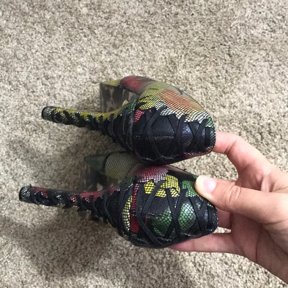 Betsey Johnson Floral Corset Heels - Picture 2 of 3